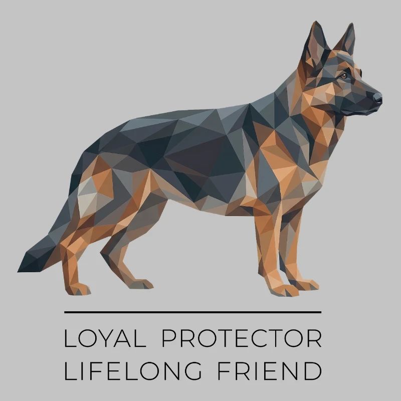 German Shepherd Low-Poly - Loyal, brave, true