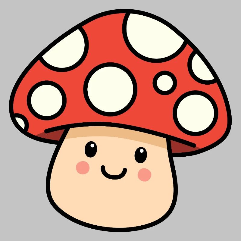 Kawaii Toadstool – Cheerful Mushroom