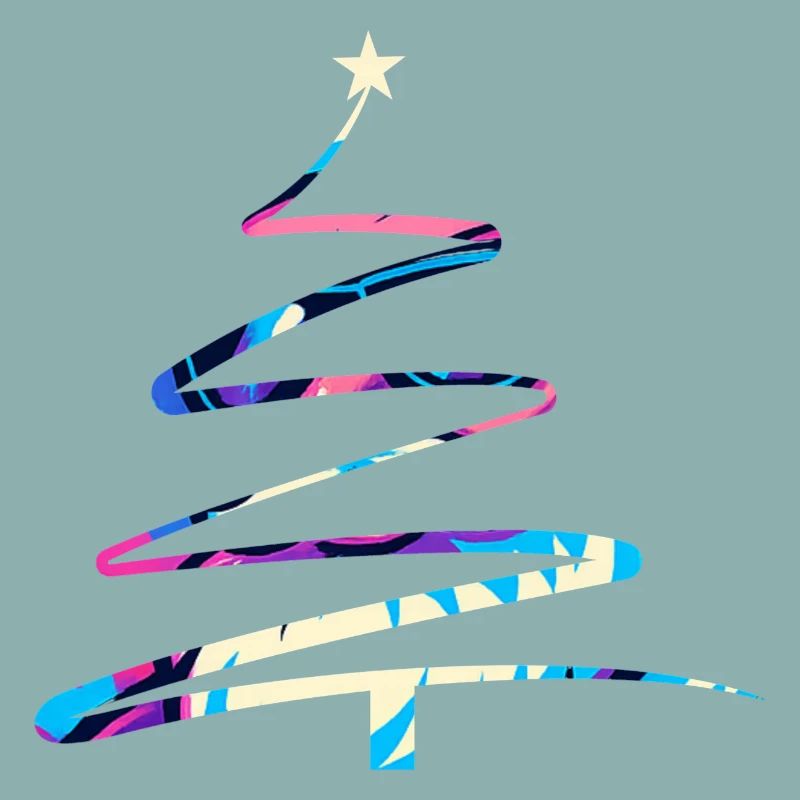 Weihnachtsbaum One-Line Design – Modern & Bunt