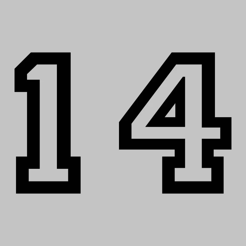 Nummer - 14 - vierzehn