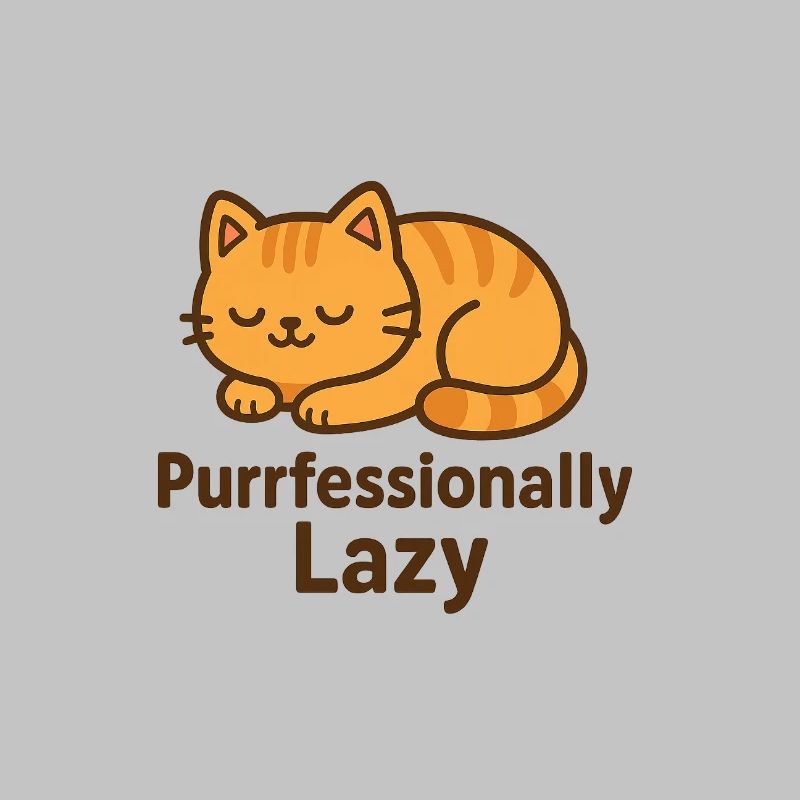 Purrfessionally Lazy – Chill Cat Mode