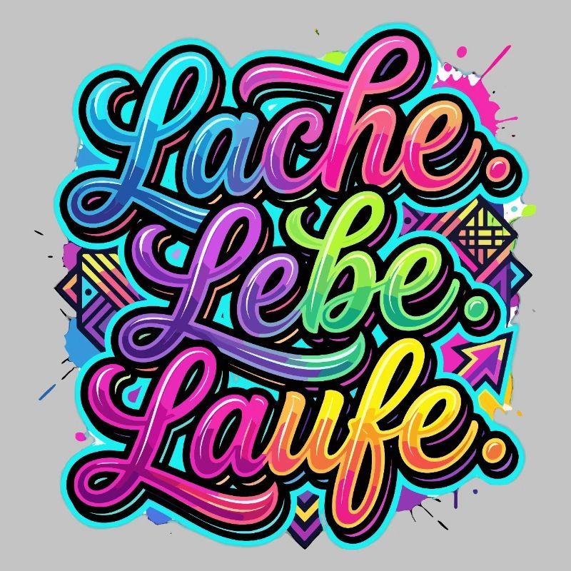 Lache Lebe Laufe Graffiti