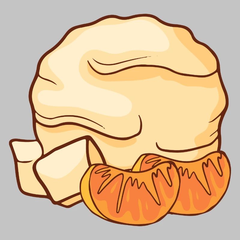 Mandarinen Eis Speiseeis Eiskrem Eiscreme Kugeleis