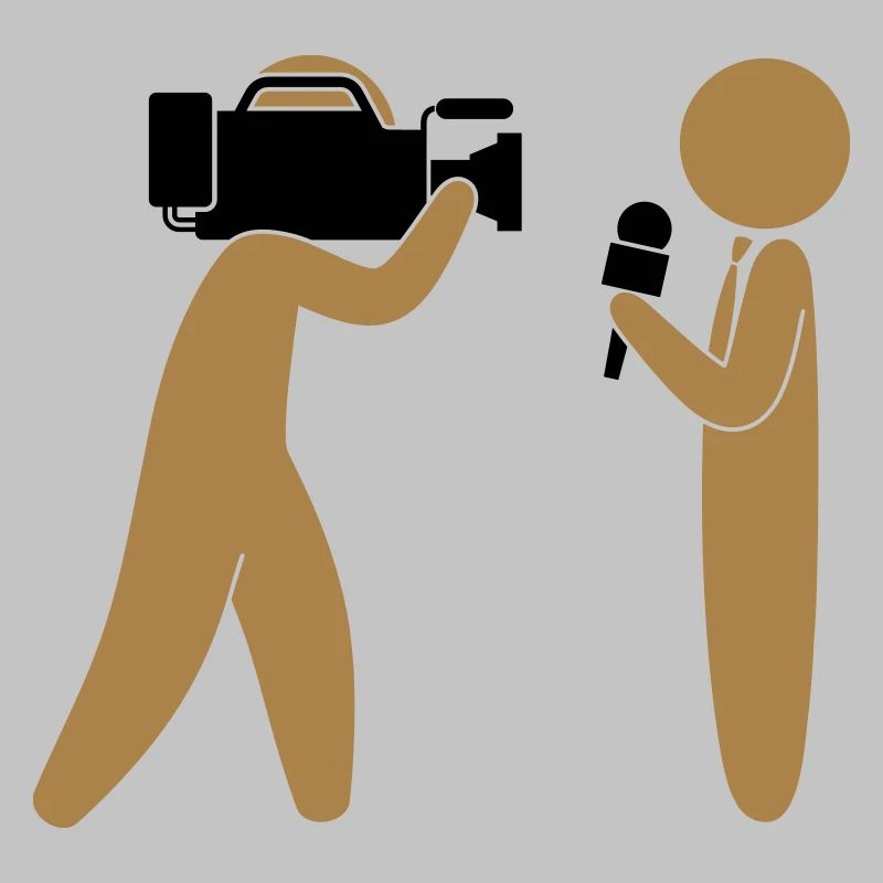 Reporter parle devant la caméra