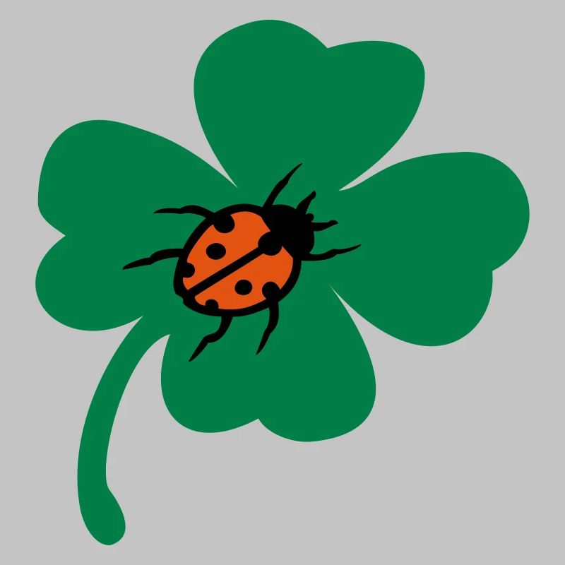 Coccinelle à feuilles de trèfle chanceuse