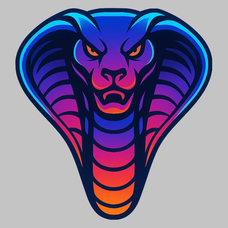 Neon Cobra Gradient Illustration