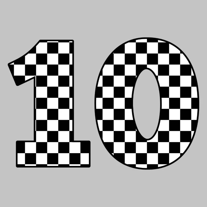 Numéro 10 à carreaux