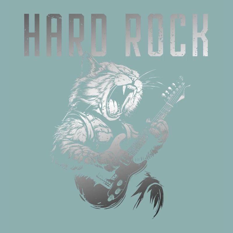 Hard rocking cat