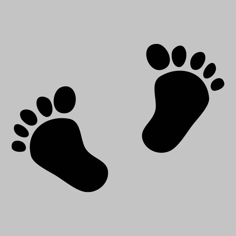 Deux pieds de bébé 2 pieds de bébé empreintes enfant mignon