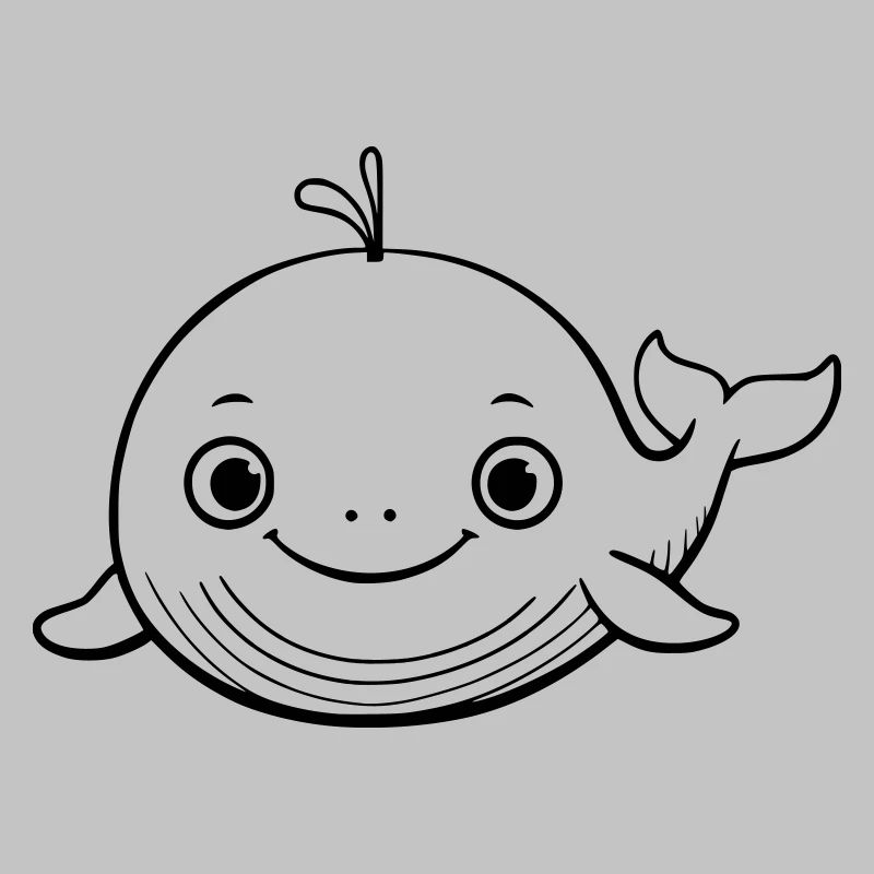 image vectorielle de baleine potelée