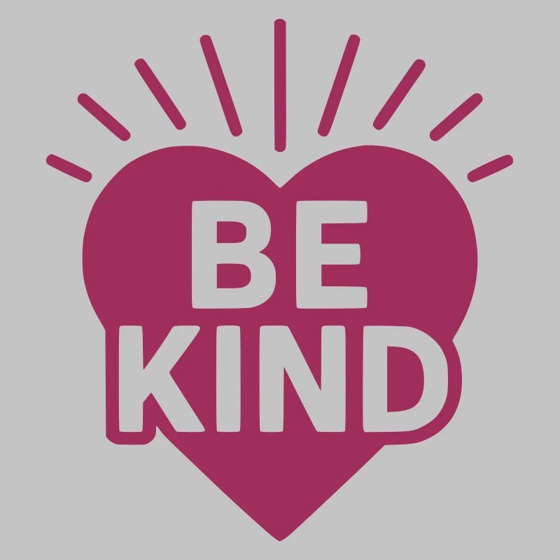 Herz mit Be Kind Botschaft