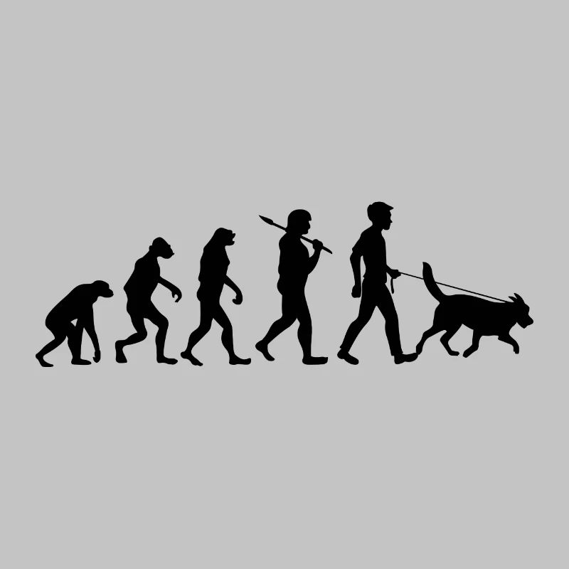 Evolution Gassi gehen Hund Geschenk Haustier Hunde