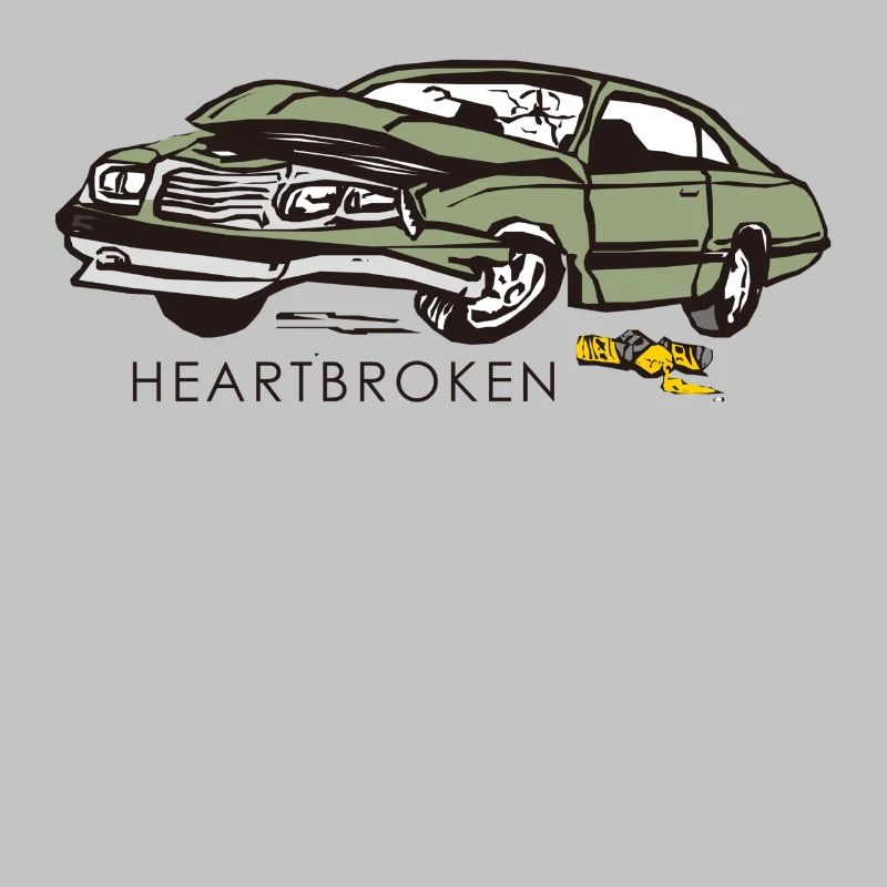 heartbroken crash car