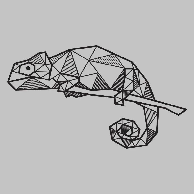 Chameleon Lizard Geometric Gift Hipster
