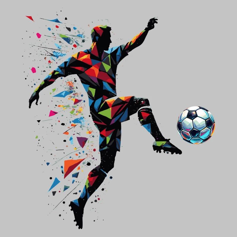 dynamic soccer player playing soccer