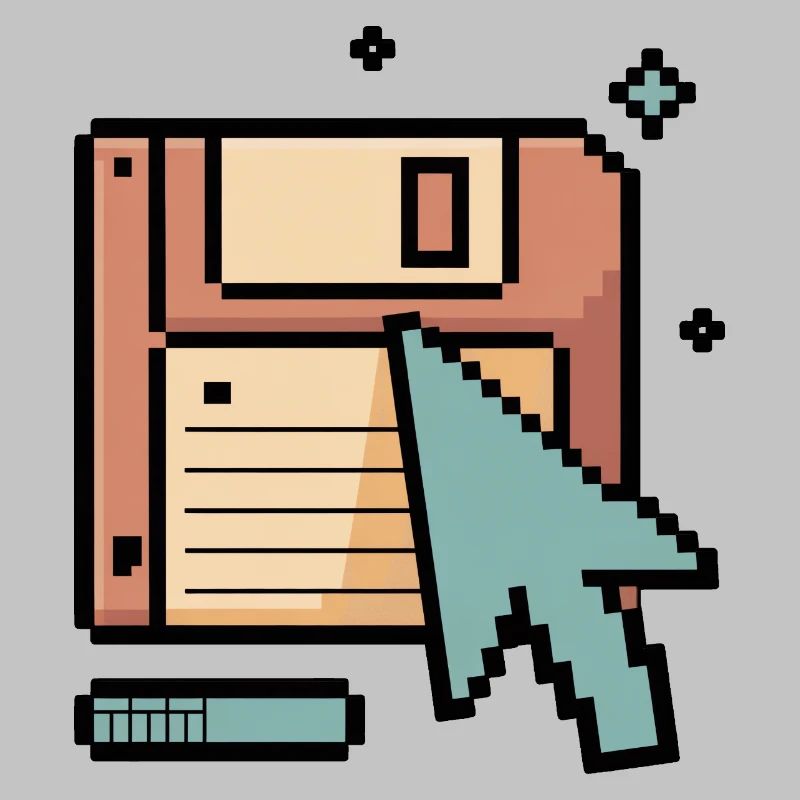 Floppy Disk Retro Internet