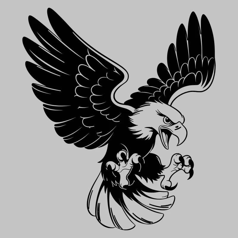 Eagle in attack – tattoo style
