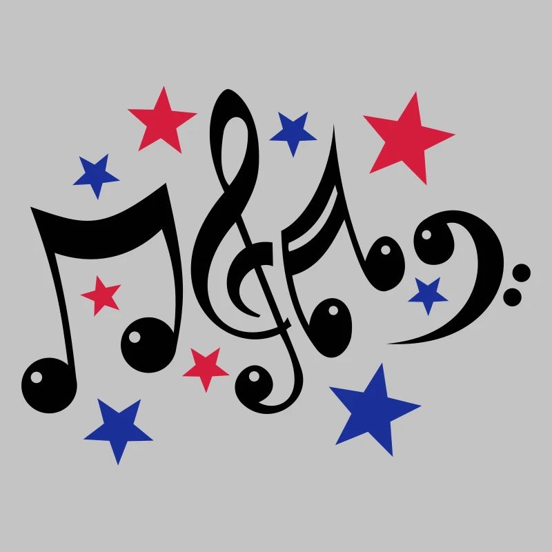 notes de musique et 3c étoiles