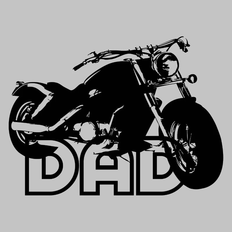 Biker DAD Black Motorcycle