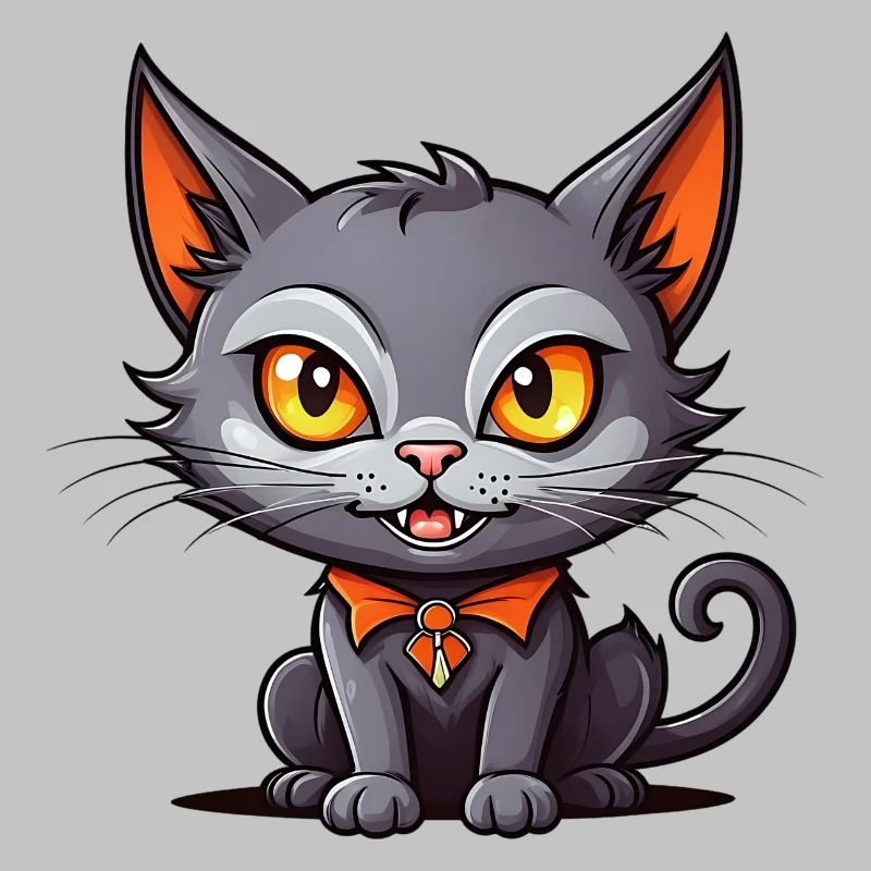 Chat vampire noir