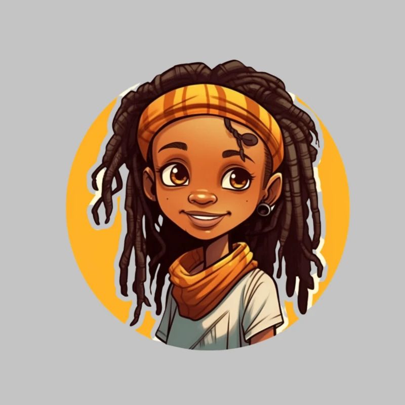Lässiger Dreadlocks-Stil mit bunter Kopfbedeckung