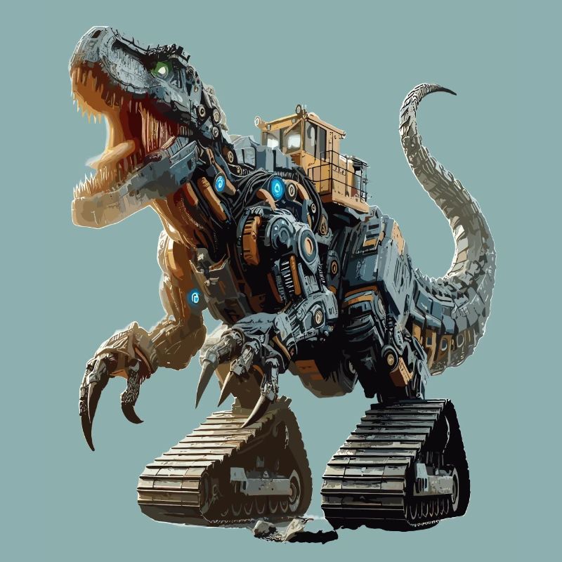 Bagger T-Rex Dinosaurier