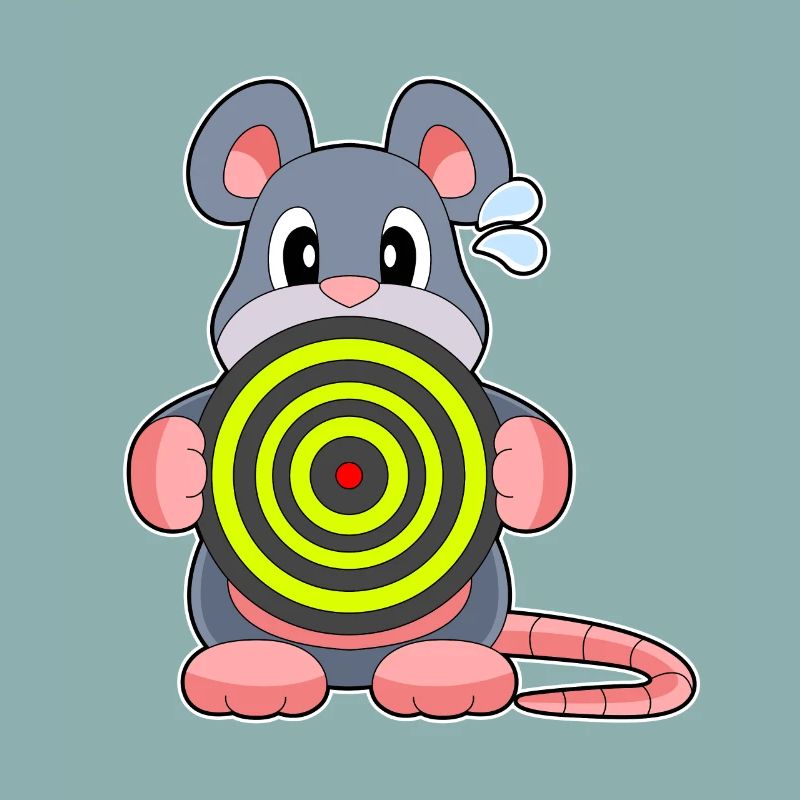 Cible de fléchettes de souris