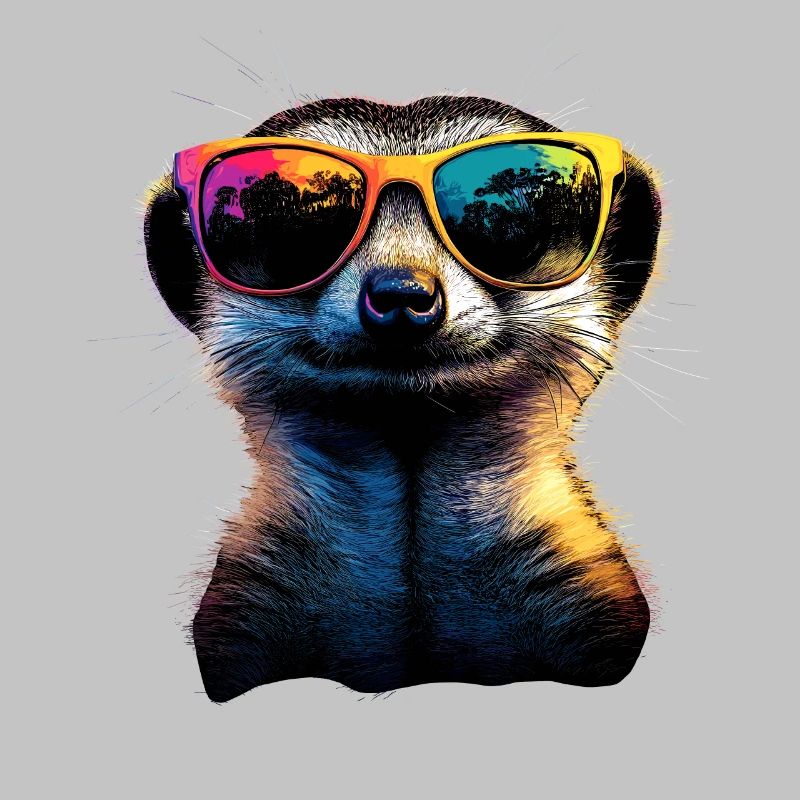 Lunettes de soleil suricate coloré mignon suricate