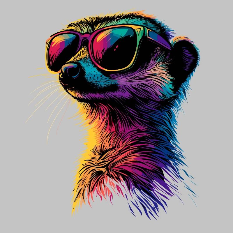 Lunettes de soleil suricate coloré mignon suricate