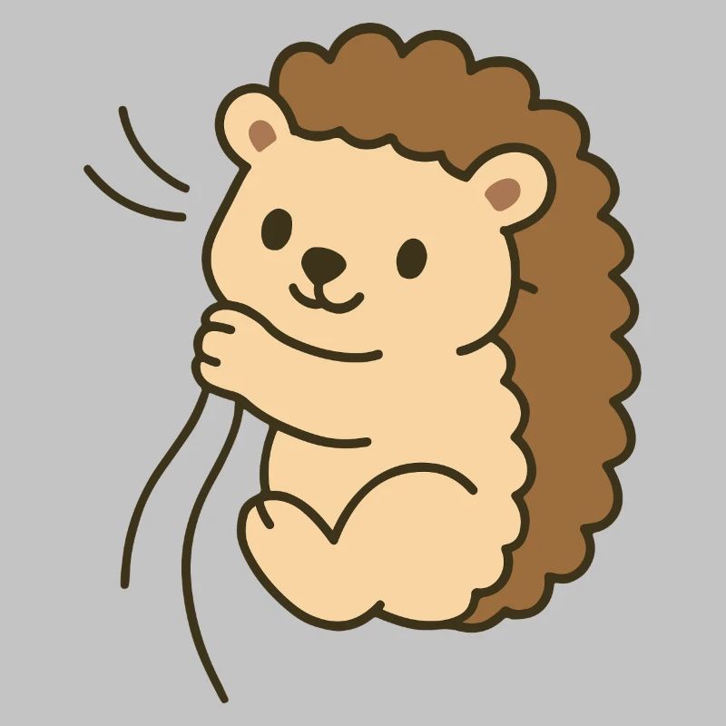 Bébé hérisson câlin