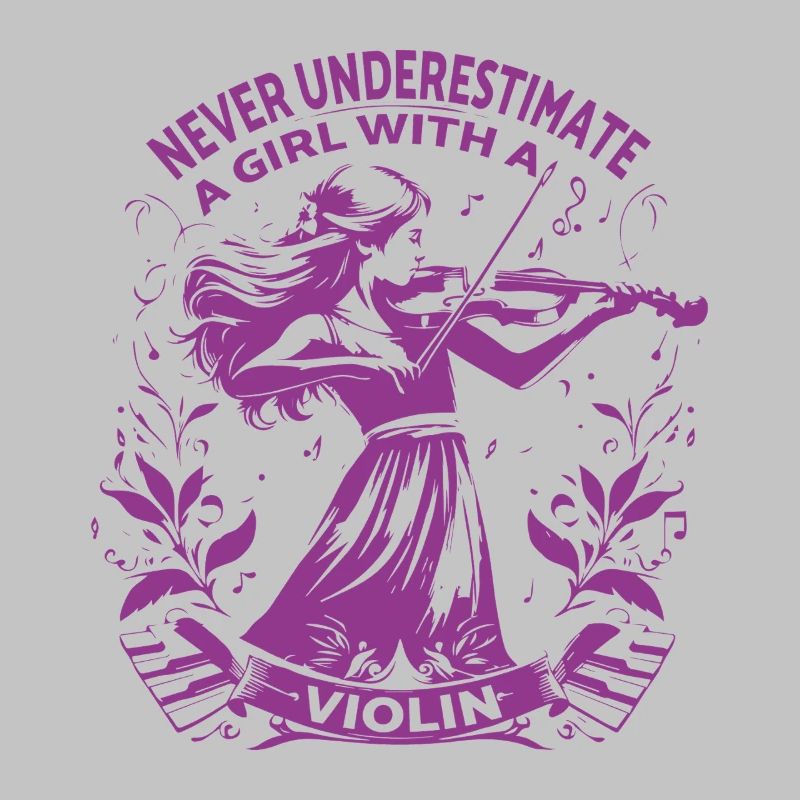 Fille avec violon Conception inspirante