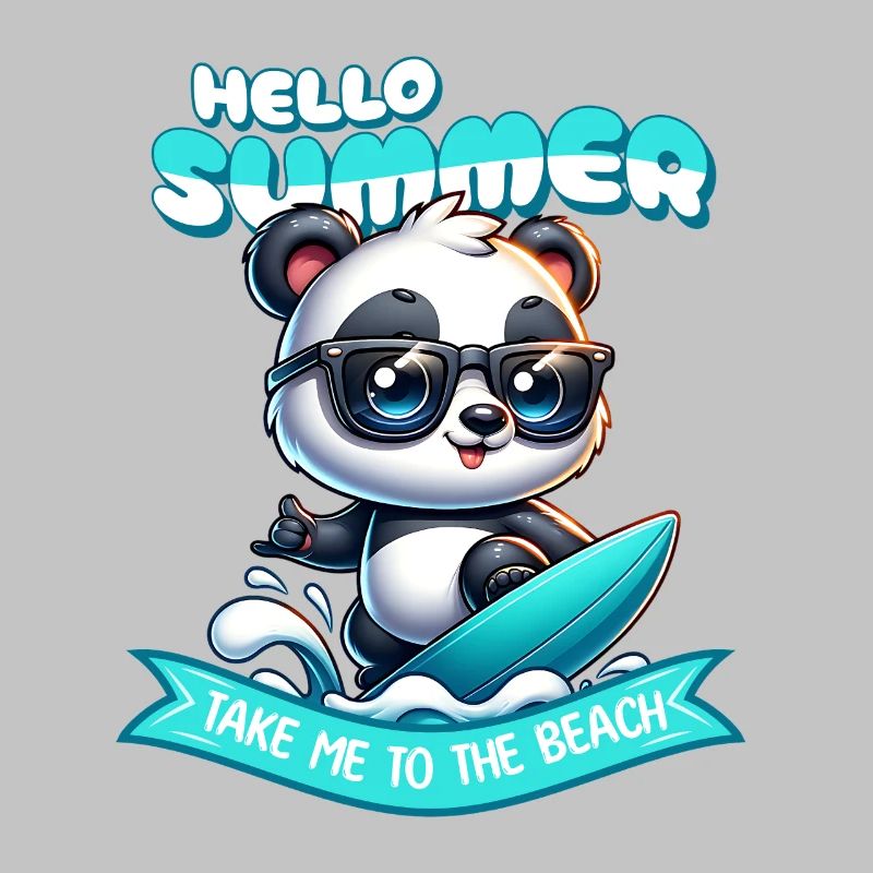 Panda Surfer Sommer
