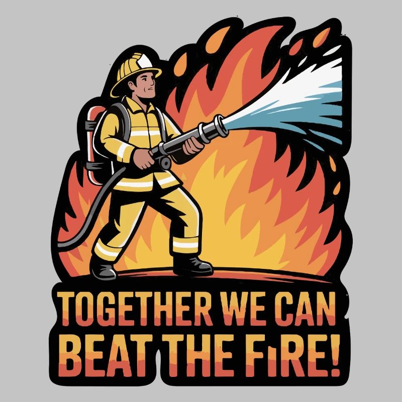 Firefighter Unity Inspirational Design