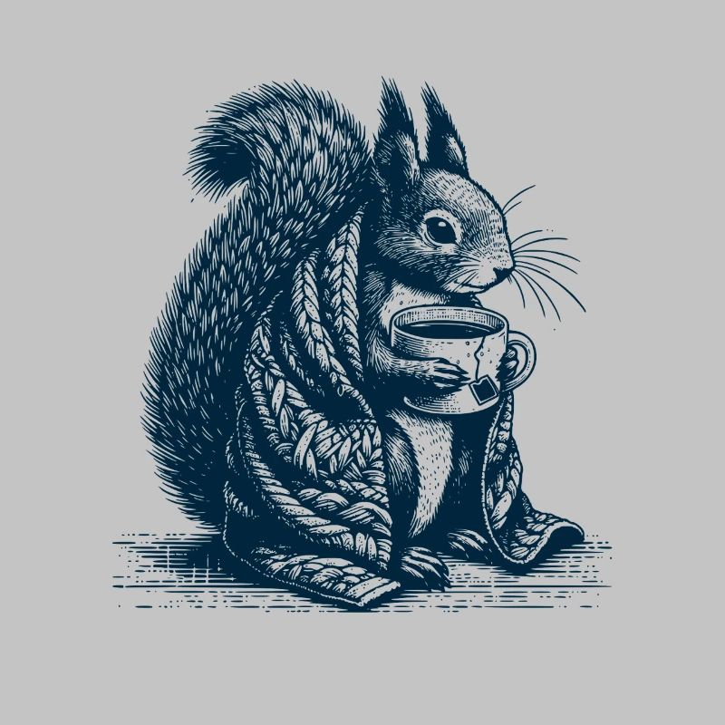 Eichhörnchen mit Tee