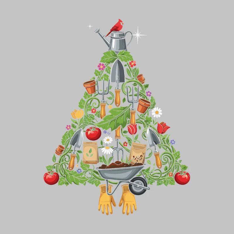 Garden Tool Triangle Design Christmas Tree