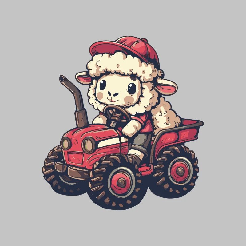 Schaf Traktor Farmer