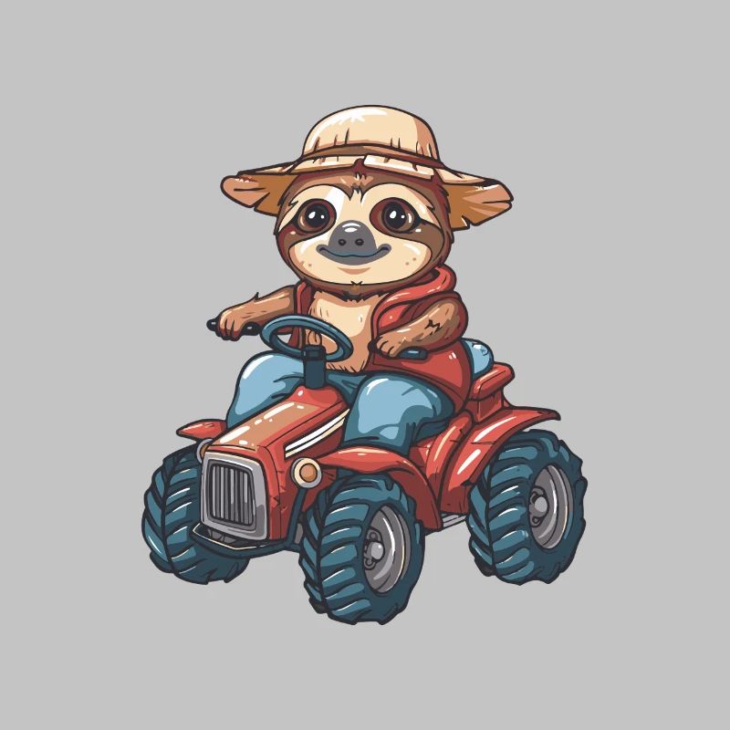Faultier Traktor Farmer