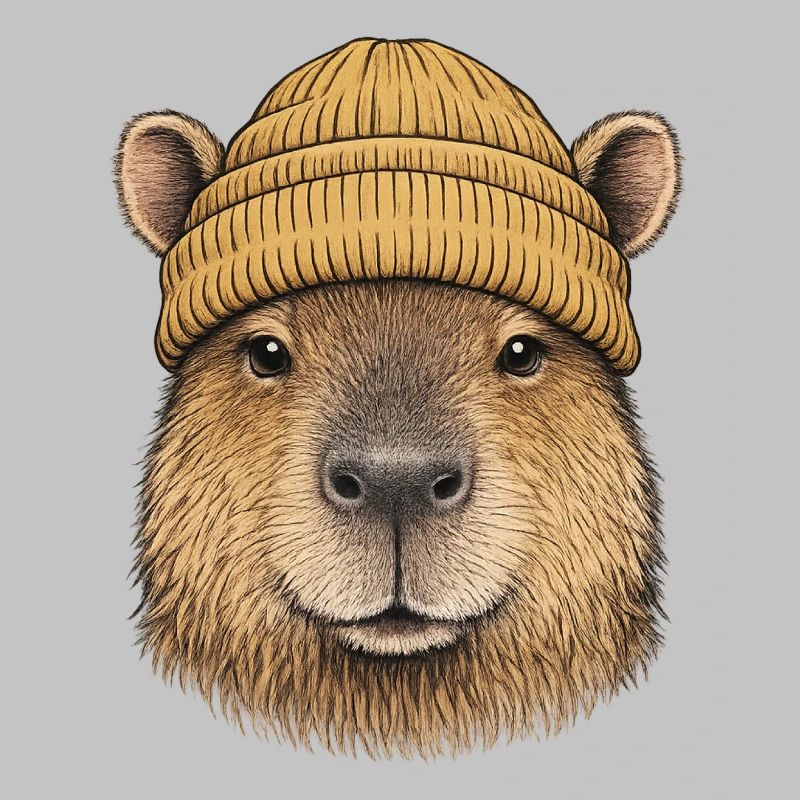 Capybara avec coiffe