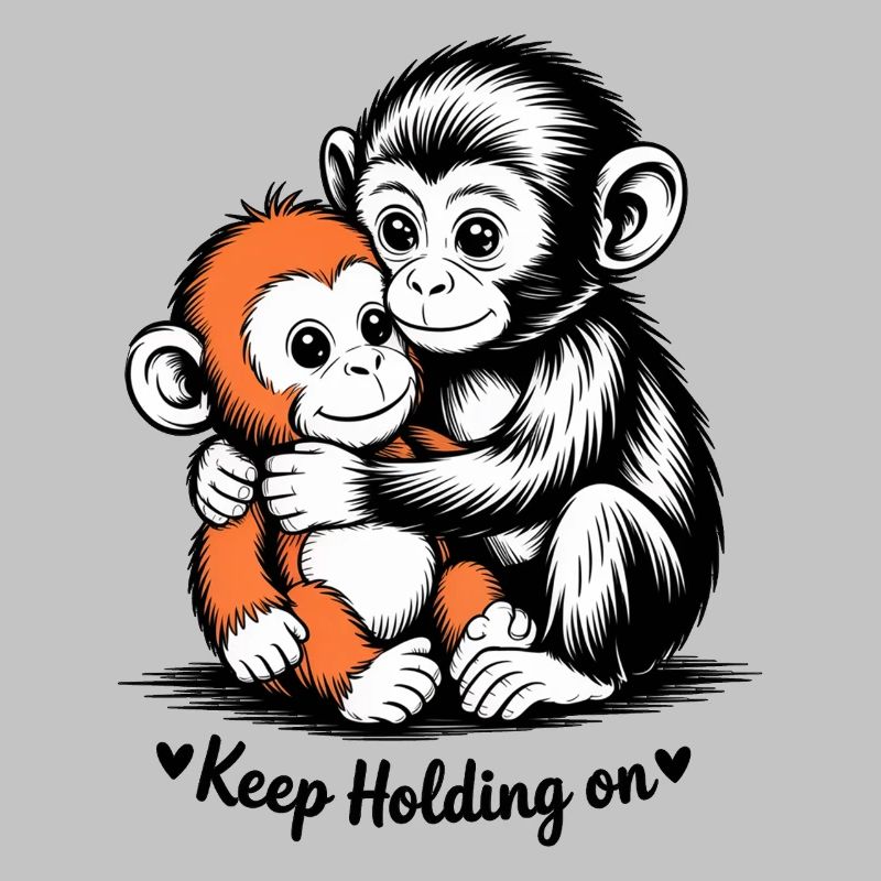 Duo de Singes Câlins