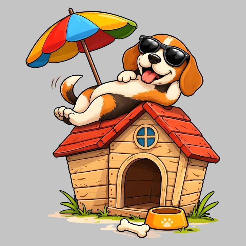 Conception de la maison de vacances des chiens Beagle