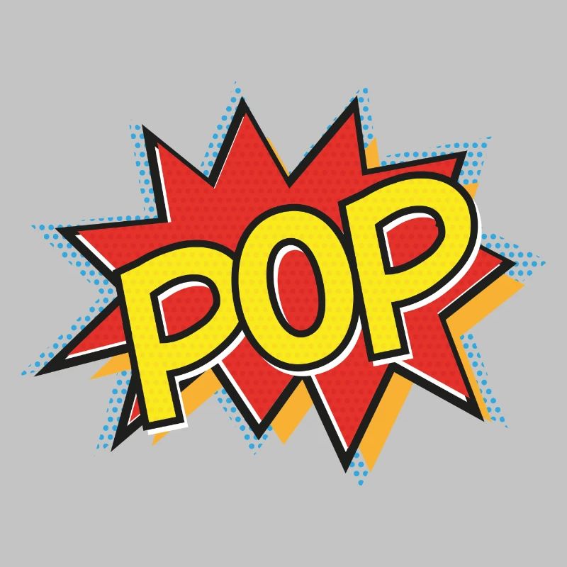 POP - Comic Strip Action Bubble - Pop Art - Yellow