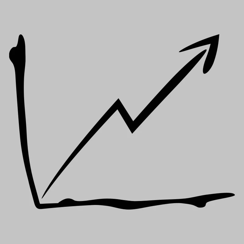 profit de flèche graphique haute vers le haut lign