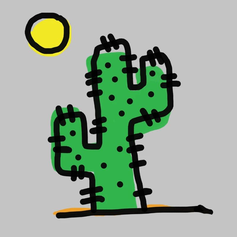 Single cactus