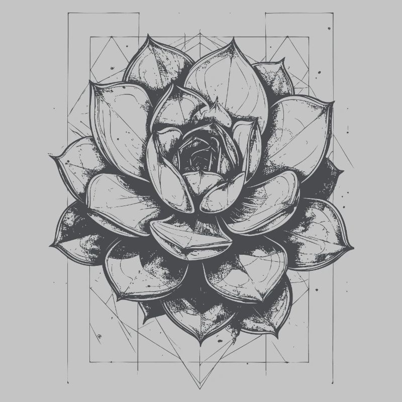 Geometric Lotus Mandala Pattern