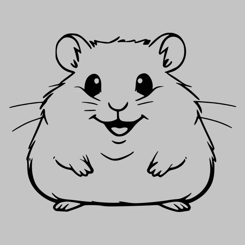 Chubby hamster as vector illustration