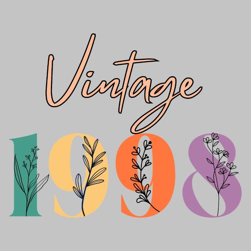 Vintage 1998 florale
