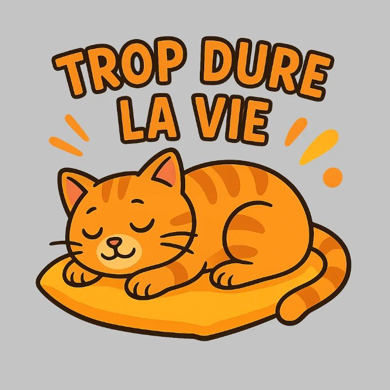 Zu hartes Leben Katze schläft