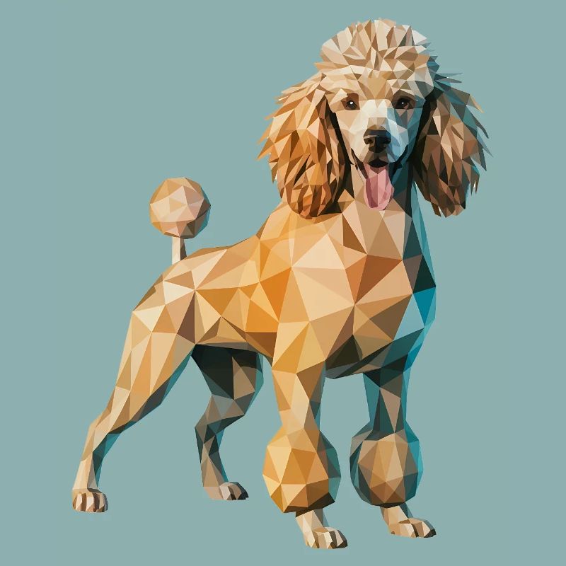 Caniche - Logo Low Poly cool