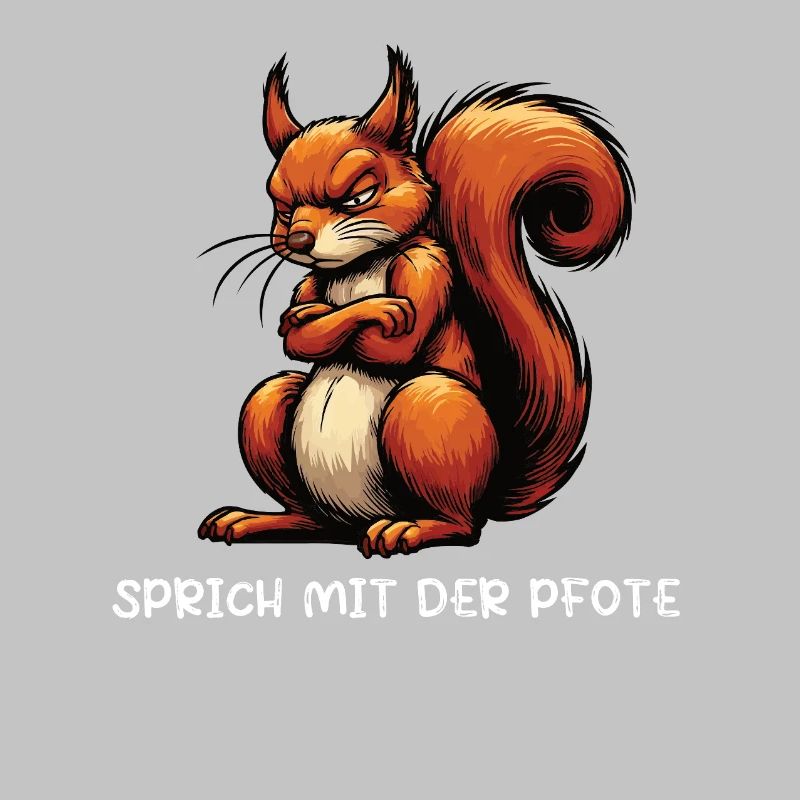 Sprich mit der Pfote Eichhörnchen Eichhorn Nager