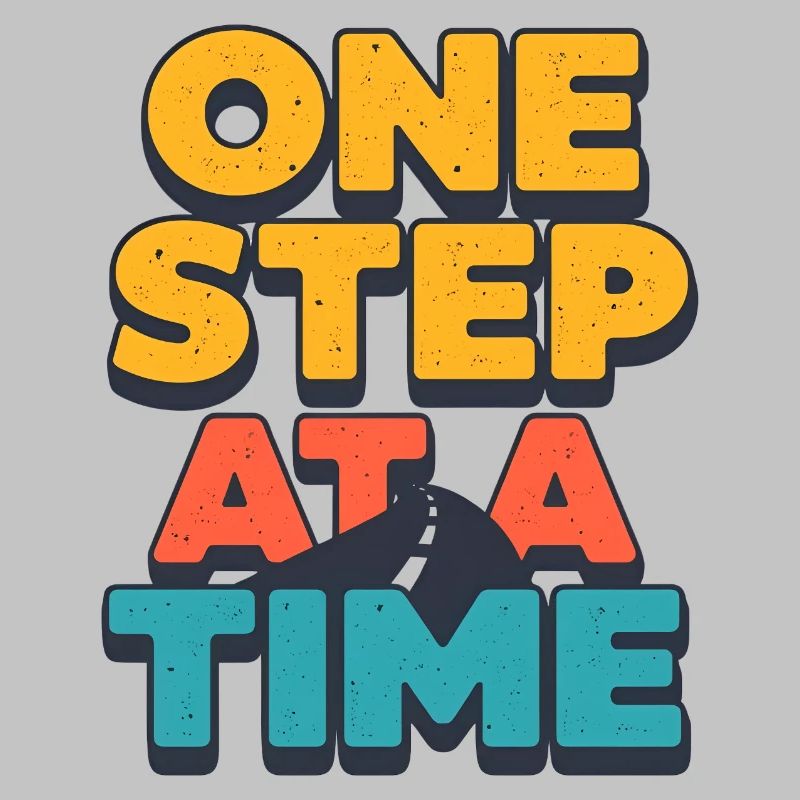 One Step at a Time Retro Motivational Design